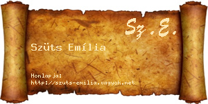 Szüts Emília névjegykártya