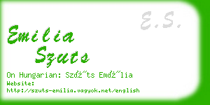 emilia szuts business card